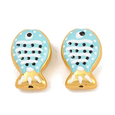 Baking Paint Opaque Glass Enamel Beads GL-CBA4370-01C-1