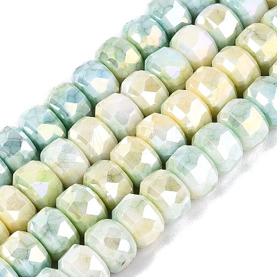 Anti-Tarnish Electroplate Glass Beads Strands GLAA-T025-10mm-11P-1