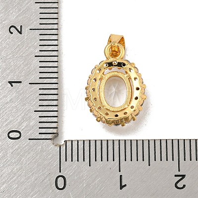 Rack Plating Brass Micro Pave Cubic Zirconia Pendants KK-P277-20G-02-1