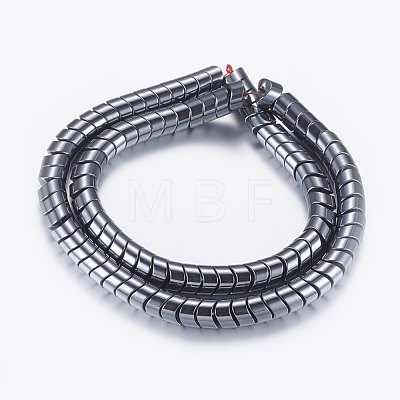 Non-magnetic Synthetic Hematite Beads Strands G-P338-05A-8x4mm-1