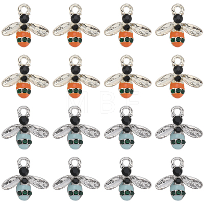 SUNNYCLUE 40Pcs 2 Colors Alloy Enamel Pendants FIND-SC0007-61-1