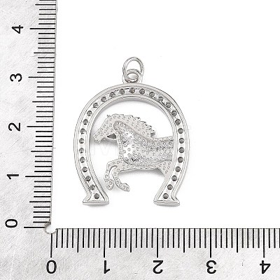 Brass Micro Pave Clear Cubic Zirconia Pendants KK-B177-05C-P-1