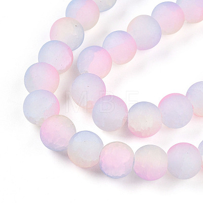 Crackle Glass Beads Strands GLAA-N009-10mm-04-1