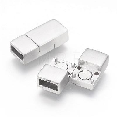 304 Stainless Steel Magnetic Clasps with Glue-in Ends STAS-G143-94A-1