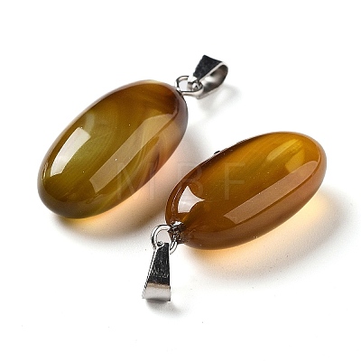 Natural Agate Dyed Pendants G-Q016-03J-1