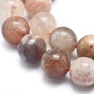 Natural Sunstone Beads Strands G-D0001-05-10mm-1