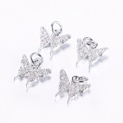 Long-Lasting Plated Brass Micro Pave Cubic Zirconia Charms ZIRC-F069-32-1