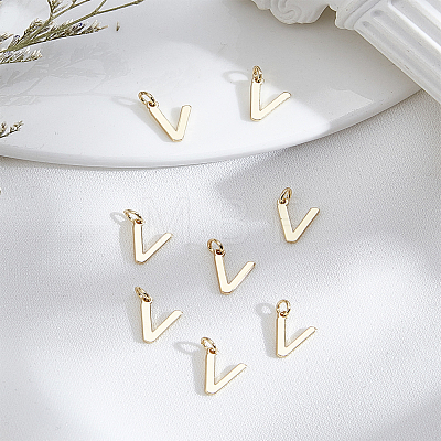 8Pcs Brass Charms KK-LP0001-85V-1
