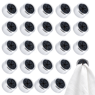 24Pcs Self-adhesive ABS Towel Storage Hook AJEW-GO0004-96-1