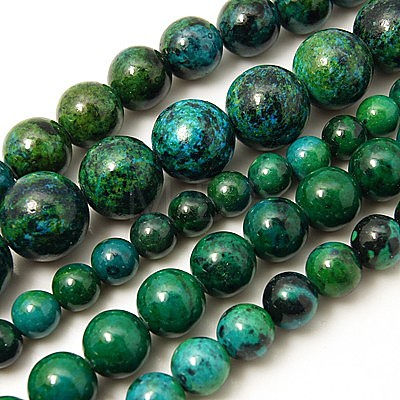 Synthetic Chrysocolla Beads Strands G-L529-B01-4mm-1