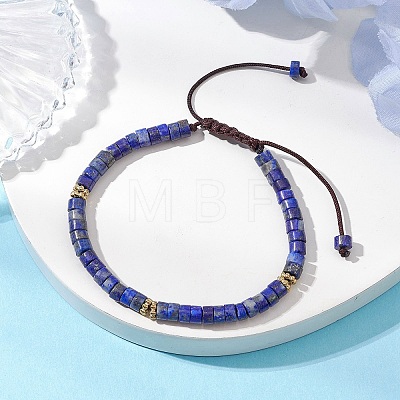 Natural Lapis Lazuli Braided Bead Bracelets BJEW-JB11114-02-1