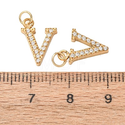 304 Stainless Steel with Crystal Rhinestone Charms RB-CBA5270-11G-V-1