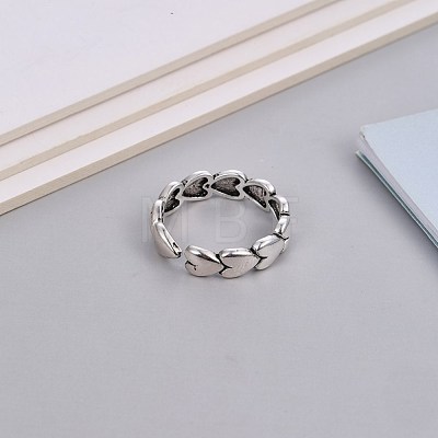 Adjustable Brass Cuff Finger Rings for Women RJEW-BB70597-1