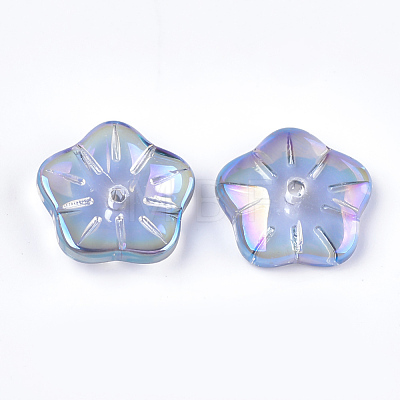 Electroplate Glass Beads EGLA-S175-10B-1