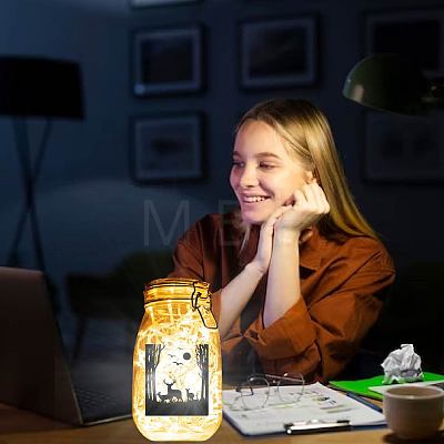 PVC Lamp Film for DIY Colorful Light Hanging Lamp Frosted Glass Jar DIY-WH0505-013-1