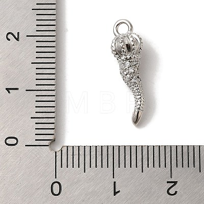 Rack Plating Brass Micro Pave Cubic Zirconia Pendant KK-A229-03A-P-1