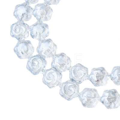 Electroplate Glass Beads Strands EGLA-N008-018-C01-1