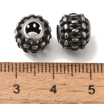 304 Stainless Steel European Beads STAS-D191-12H-AS-1