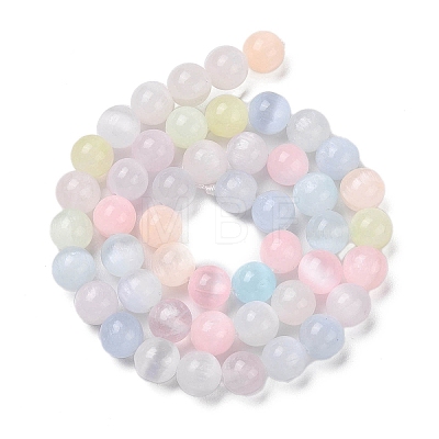 Macaron Color Natural Selenite Beads Strands G-Q162-A01-02C-02-1