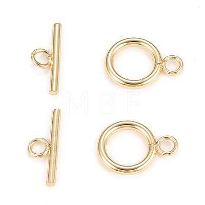 Brass Toggle Clasps KK-Q765-01G-1