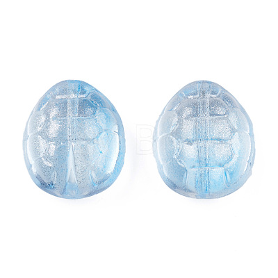 Transparent Spray Painted Glass Beads GLAA-N035-022-C05-1