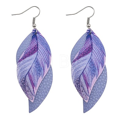 Imitation Leather Dangle Earrings FS-WG7D41A-03-1