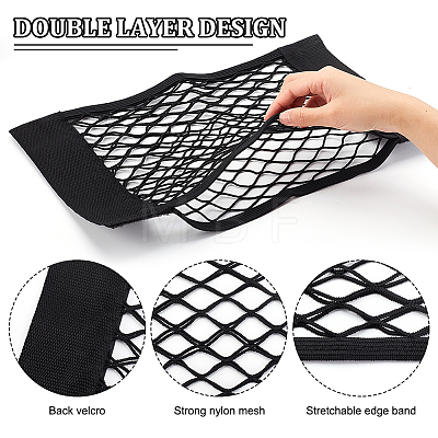 Polyester Seat Back Net Bag FIND-WH0125-62-1