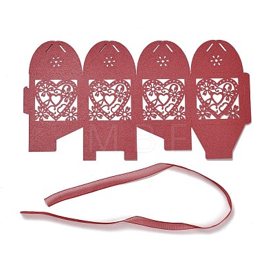 Laser Cut Paper Hollow Out Heart & Flowers Candy Boxes CON-C001-02-1