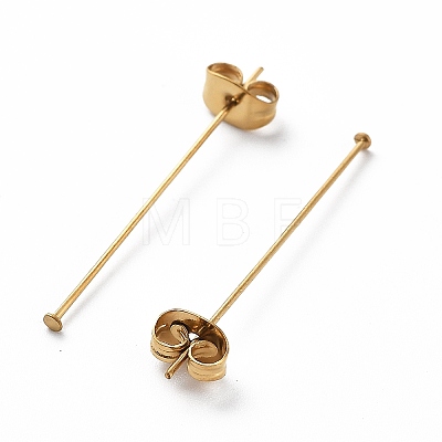 Ion Plating(IP) 304 Stainless Steel Flat Head Pins with Ear Nuts X-STAS-L244-02B-G01-1
