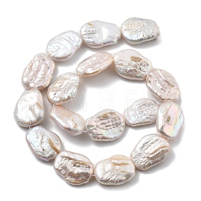 Natural Baroque Keshi Pearl Beads Strands PEAR-P064-08C-03C-1