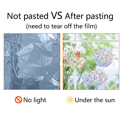 Waterproof PVC Colored Laser Stained Window Film Adhesive Stickers DIY-WH0256-072-1
