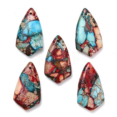 Dyed Natural Imperial Jasper Pendants G-H355-02C-1
