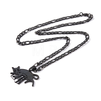 304 Stainless Steel Necklaces NJEW-Q338-15B-1