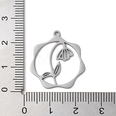 Non-Tarnish 304 Stainless Steel Pendants STAS-P338-01K-P-1