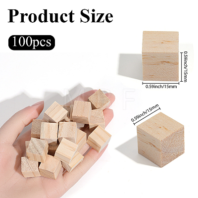 Unfinished Pine Woods Block DJEW-SP0001-53A-1