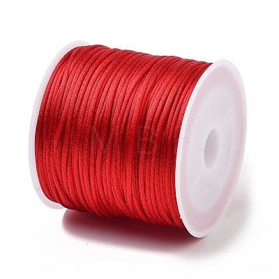   5 rolls 5 colors Nylon Rattail Satin Cord NWIR-PH0002-09B-02-1