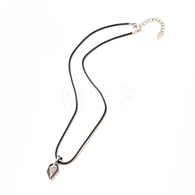 Rack Plating Alloy Heart Pendant Necklaces Sets NJEW-B081-09-1