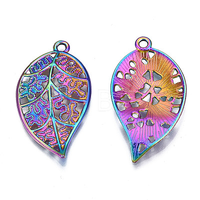 Rainbow Color Alloy Pendants PALLOY-N156-188-NR-1