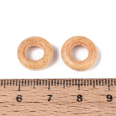 Natural Schima Wood European Beads WOOD-Q001-05A-02-1