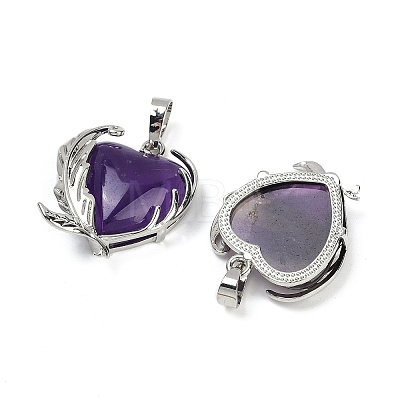 Natural Amethyst Pendants G-Q025-01P-04-1