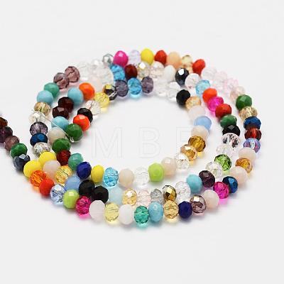 Electroplate Glass Beads Strands GLAA-P312-07-3x4mm-10-1