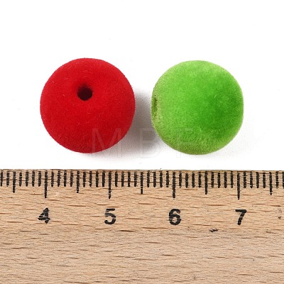 Flocking Opaque Acrylic Beads OACR-G055-02D-1