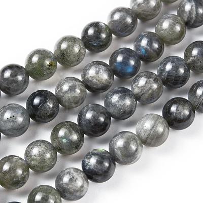 Grade AA Natural Gemstone Labradorite Round Beads Strands G-E251-33-10mm-1