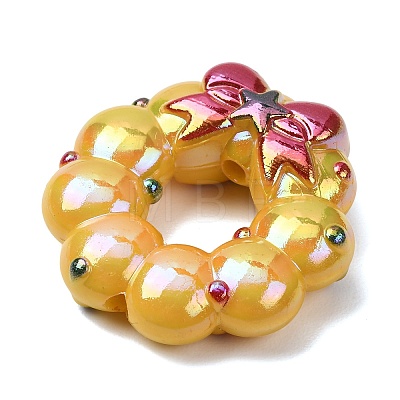 Christmas UV Plating Opaque Acrylic Beads AC-CBAC5B6-01B-1
