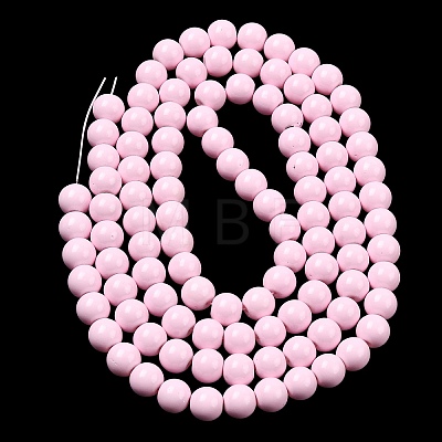 Painted Glass Bead Strands DGLA-S071-8mm-B2-1