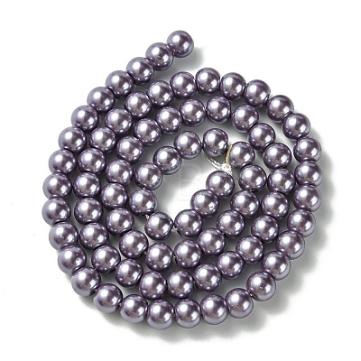 Eco-Friendly Dyed Glass Pearl Round Beads Strands HY-A002-6mm-RB116-1