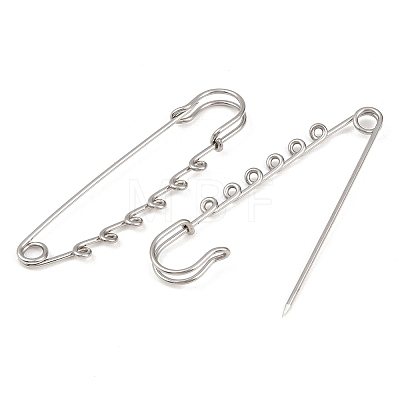 304 Stainless Steel Safety Pins Brooch Findings STAS-K252-05D-P-1