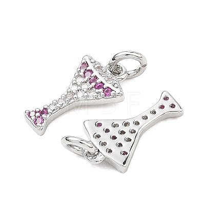 SHEGRACE Brass Micro Pave Cubic Zirconia Pendants XGRQ1U118-381P-1