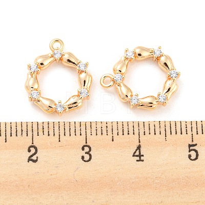 Brass Micro Pave Cubic Zirconia Pendants LS-X-KK-E090-21G-1