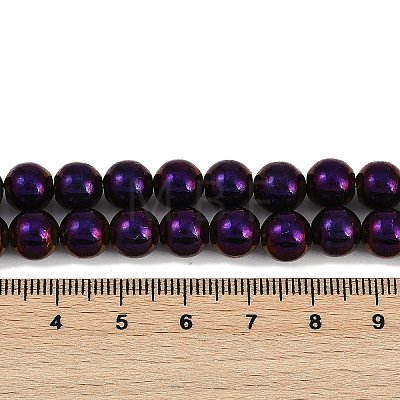 Electroplated Synthetic Magnetic Hematite Beads Strands G-G174-L01-06-1